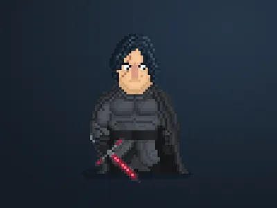Pixel Little Guys & Gals 80: Ben Solo 8bit character cute design illustration pixel pixelart politics president star wars vector
