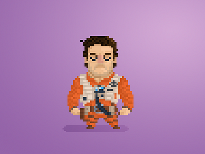 Pixel Little Guys & Gals 79: Poe Dameron 8bit character cute design illustration pixel pixelart politics president star wars vector