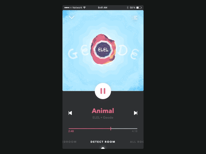 Music Player - UI Animation animation design interaction mobile mograph motion ui user experience user interface ux visual