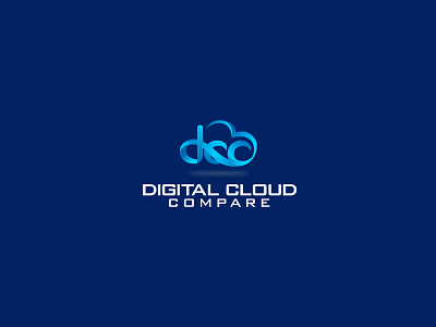 Dcc Logo blue branding cloud digital icon illustration logo