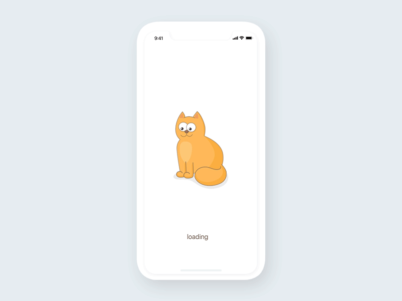 Loading Animation animation app building card cat daily ui illustration loading principle ui