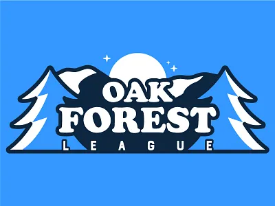 Oak Forest League baseball forest logo oak