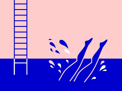 Jump! aqua drops illustration legs motion pool splash springboard swim swimming swimming pool water