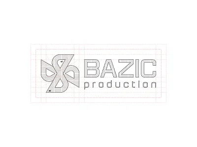 Bazic Production Logo basic branding graphic grid construction logo production vietnam