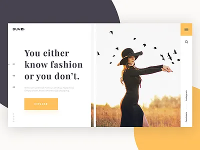 Dua Fashion Landing Page clothes decom fashion girl landing modern orange page ui ux