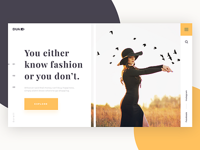 Dua Fashion Landing Page clothes decom fashion girl landing modern orange page ui ux