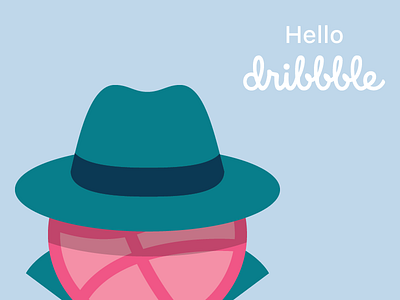 Hello Dribbble hello illustration spy