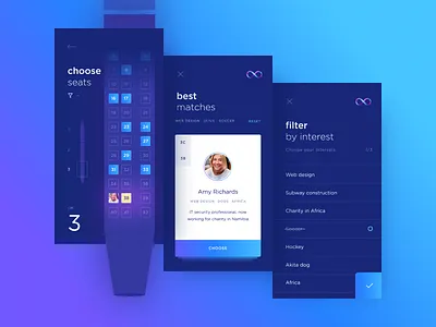 Hyperloop app UI design app cuberto design filter hyperloop icons interest interface seats sketch ui ux