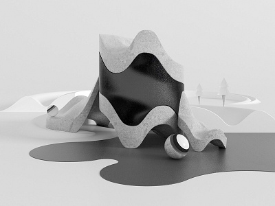 ELEMENTS 2/3 3d black c4d cgi gray white