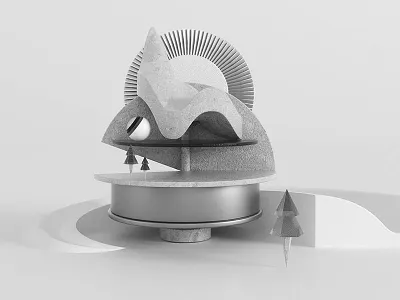 ELEMENTS 3/3 3d black c4d gray white