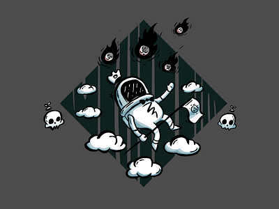 Here comes the boom astronaut skull space space monkeys