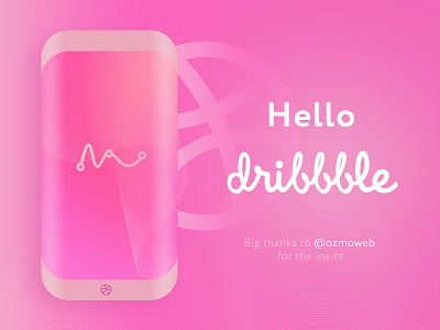 Hello Dribbble! first short hello dribbble illustration illustrator invites thanks