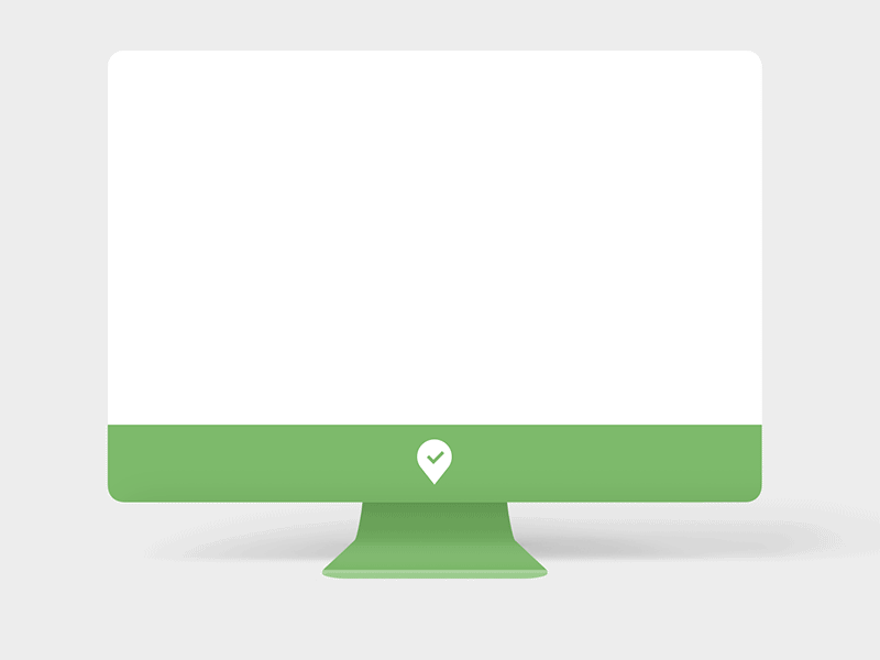 GoodPlaces animation computer elements green imac interface presentation site ui ux