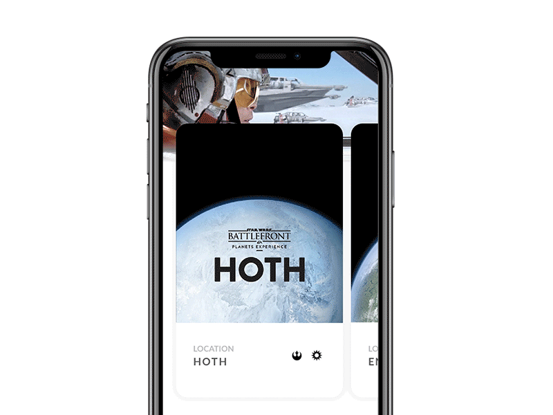Star Wars Video interaction animation card cards cinema clean film gif interaction movie star wars ui video