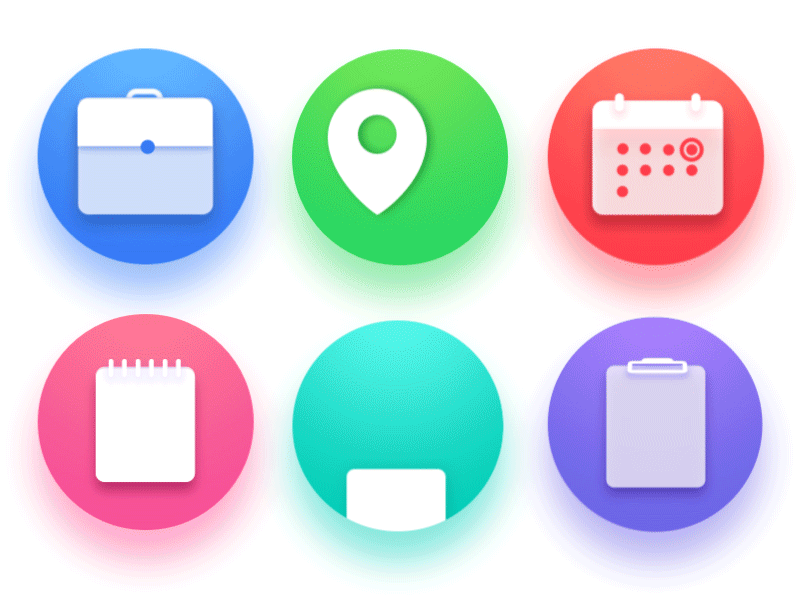 Animated Kaizala Icons actions animation app icons kaizala microsoft palette studio91 ux