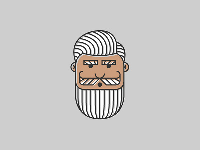 Hipster Silver Fox beard fox hair hipster illustration mustache silver