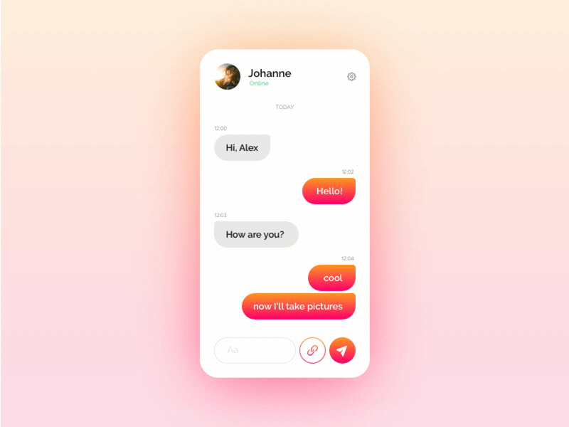 Direct Messaging add animation app attachment attachments dailyui messaging messenger photos send text