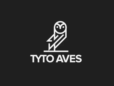 Barn Owl art barn clean ecommerce line minimal owl symbol