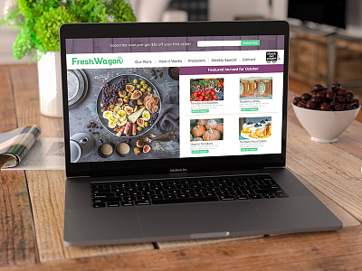 FreshWagon Landing Page food fresh landing page layouts product page ui