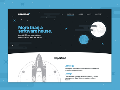 DailyUI #003 - LandingPage 003 2mundos blue challenge dailyui design landingpage space