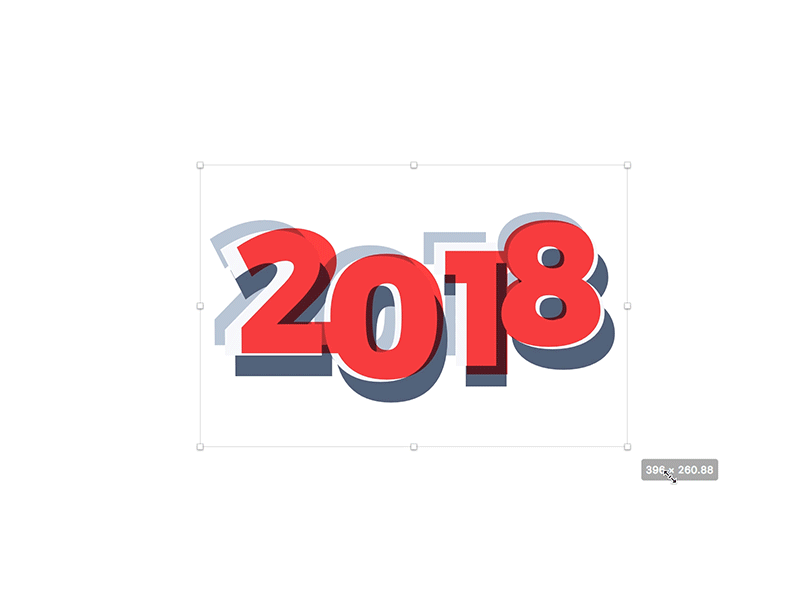 The way ahead.. 2018 new year red typography