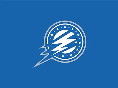 TB Lightning Logo blue brand branding design hockey logo logo design logos sports sports branding sports design team