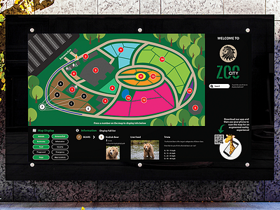 Interactive Zoo Map graphic design illustration interactive design ui ux