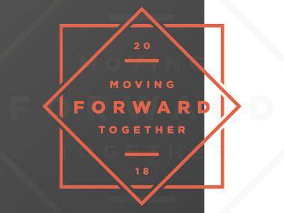 Moving Forward Together Badge badge branding design icon lockup mark typography