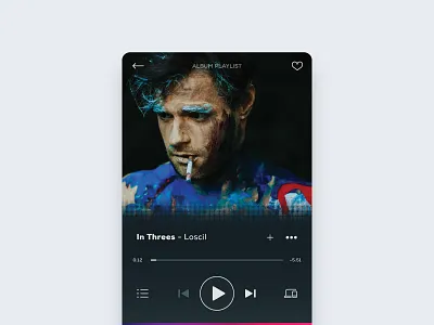 Todays #dailyui - #009 - Music Player app icon loscil mobile music typography ui ux vector web