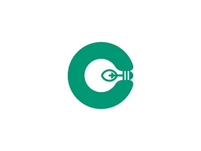 C Logo ecology environment inovation leaf light bulb logo logo design nature negative space science technology tree