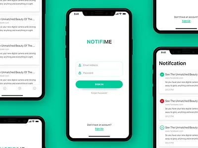 NOTIFIME Mobile App Design chatbot concept interface ios iphone x mobile mockup sketch sketchapp ui ux