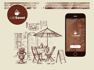 CafeSweet Splash Screen android application graphics illustrations mobile application responsive design user experience design user interface design uxui