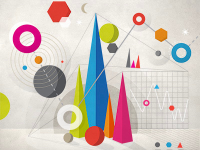Wired Italia cover art editorial geometric illustration infographics