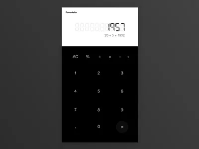 Minimal Calculator - Ramsulator calculator design flat minimal oldschool rams retro