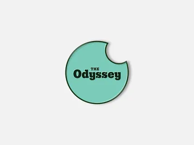 Odyssey Enamel Pin eclipse fonts illustration logo moon odyssey pin render