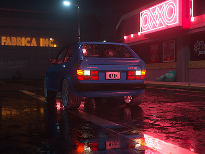 Caribe Night c4d cgi octane oxxo reflections substance