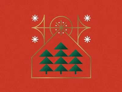 Christmas christmas design holiday illustration nashville noel snow trees