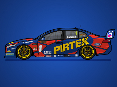 2004 - Stone Brothers Racing - FGX Falcon australia ba falcon car fgx falcon ford illustration livery motorsport poster racing vector vector illustration