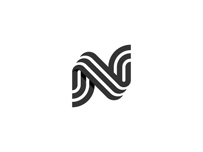 N circles cool icon letter logo mark monochrome n tangent