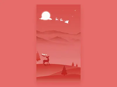 Merry Christmas christmas claus colour deer moon santa