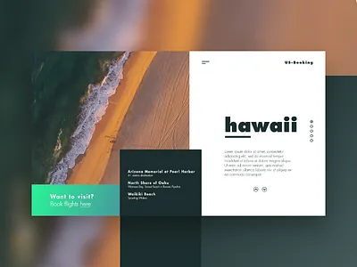 US Booking | UI blur columns futura gradient grid hero landing page ui ux
