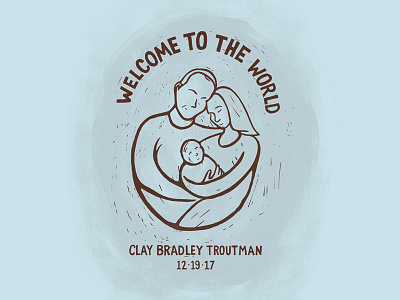 Nephew! baby birth illustration