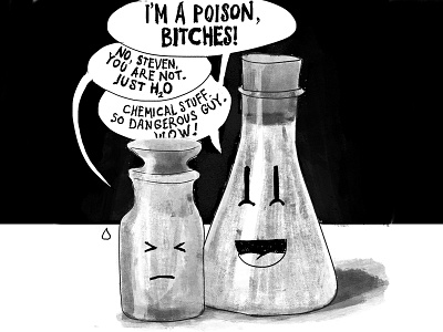 Poison art black character chemistry comic design humor illustration ink poison