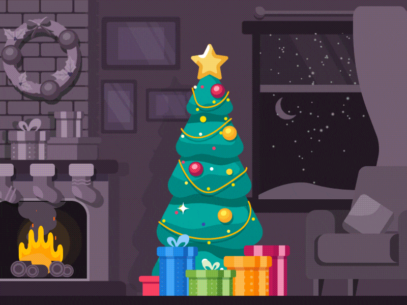 Ho! Ho! Ho! after effects animation christmas design flat gif home illustration motion santa vector