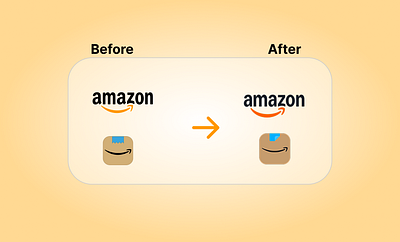 Amazon Just Changed Its Look – But Why Does It Feel Different? amazon amazonapp amazonlogo amazonredesign appicon beforeafterdesign branding brandperception designchanges designpsychology logoredesign logoupdate minimaldesign subtlechangesbigimpact uiux uxmatters visualidentity