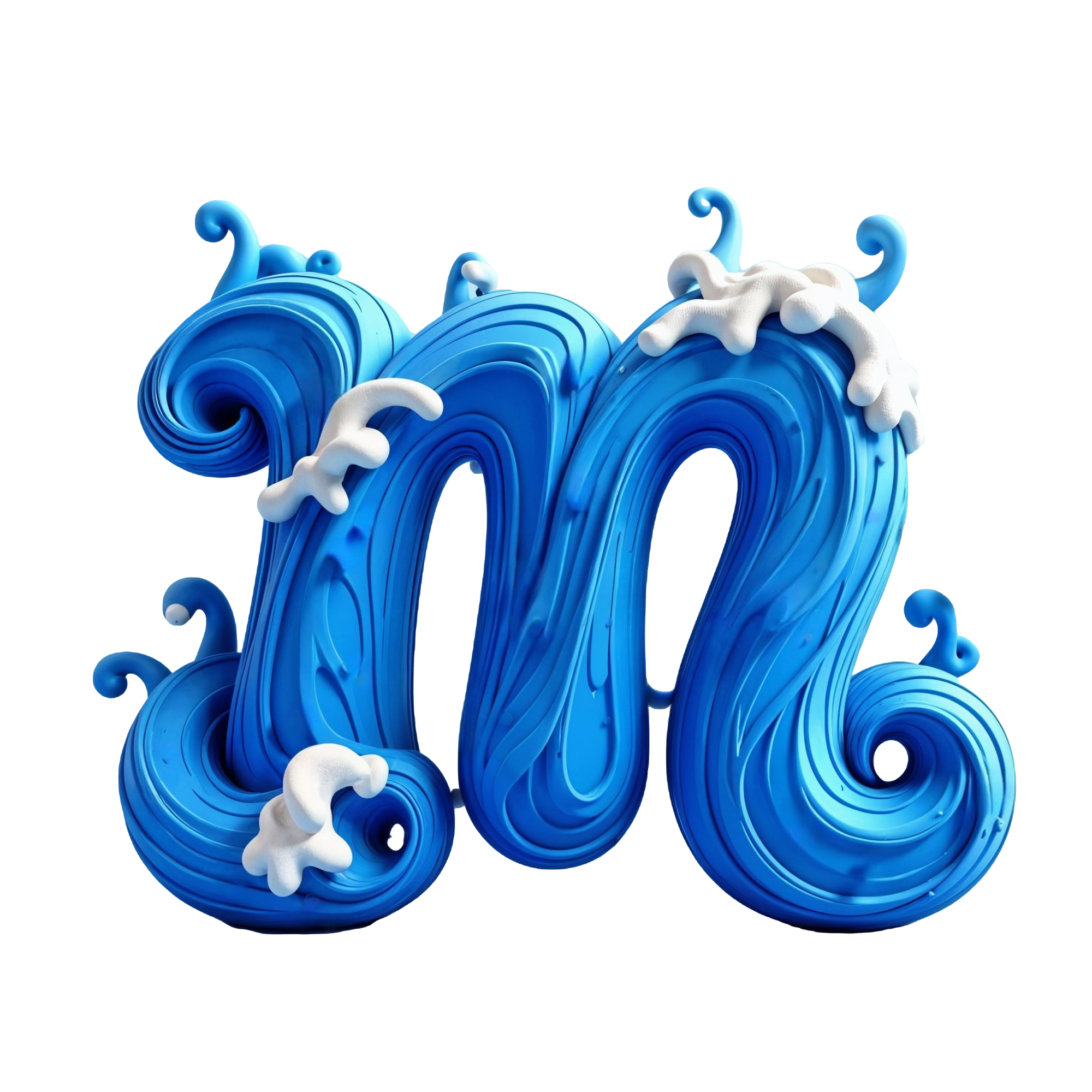 Example of 3D Stylized Letter M Design