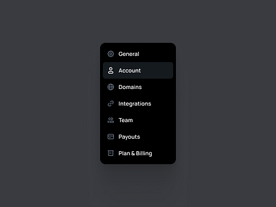 Menu | ◑ Dark mode 123done clean figma icon set icons menu minimalism ui