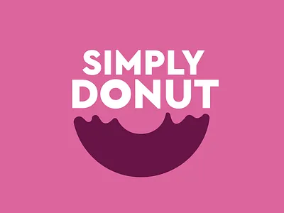 Simply Donut Logo cool design donut doughnut dribbble graphic interesting logo modern new pink sleek