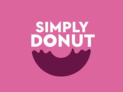 Simply Donut Logo cool design donut doughnut dribbble graphic interesting logo modern new pink sleek