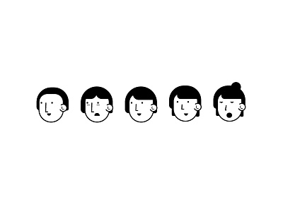 Avatar Exploration VI avatar expression face glass hair illustration illustrator mood